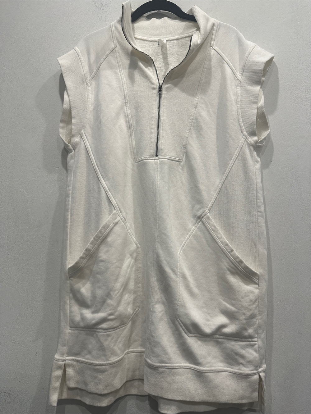Daily Practice Anthropologie Meru Zip-Front Mini Dress Ivory large Sporty tennis - Picture 5 of 9